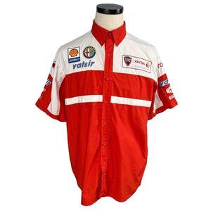 Ducati Corse Racing Team Shirt XL Red & White Shell Advance 90's